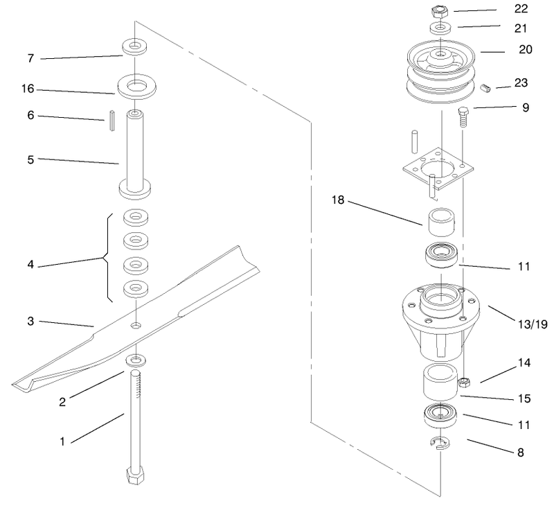 Center Spindles And Blade