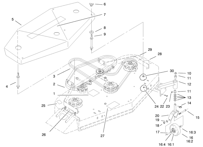 Deck Cover And Deck Drive Belts