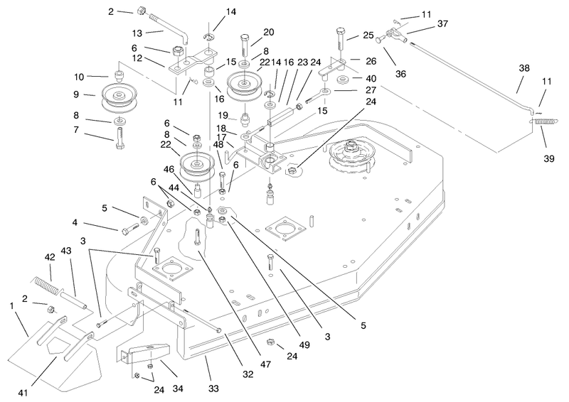 Deck Drive Pulleys And Deflector.gif
