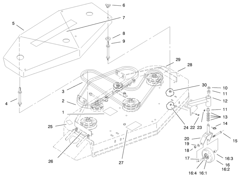 Deck Cover And Deck Drive Belts