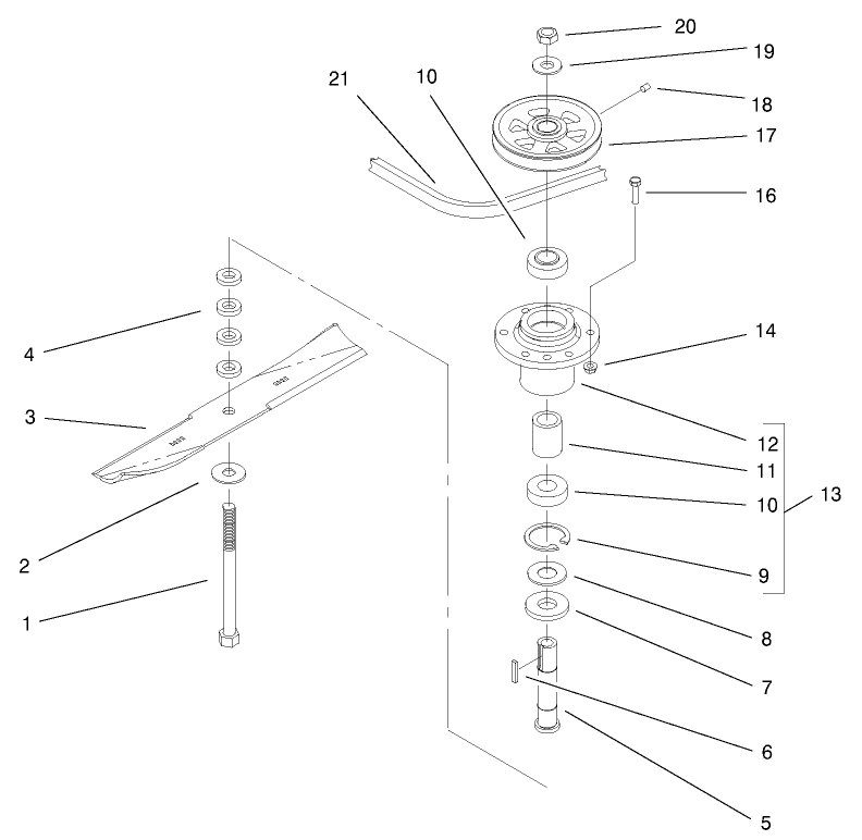 Spindle and Blade Assembly