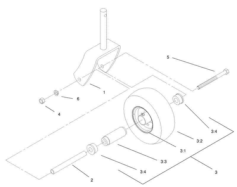 Caster and Wheel Assembly No 1 322154