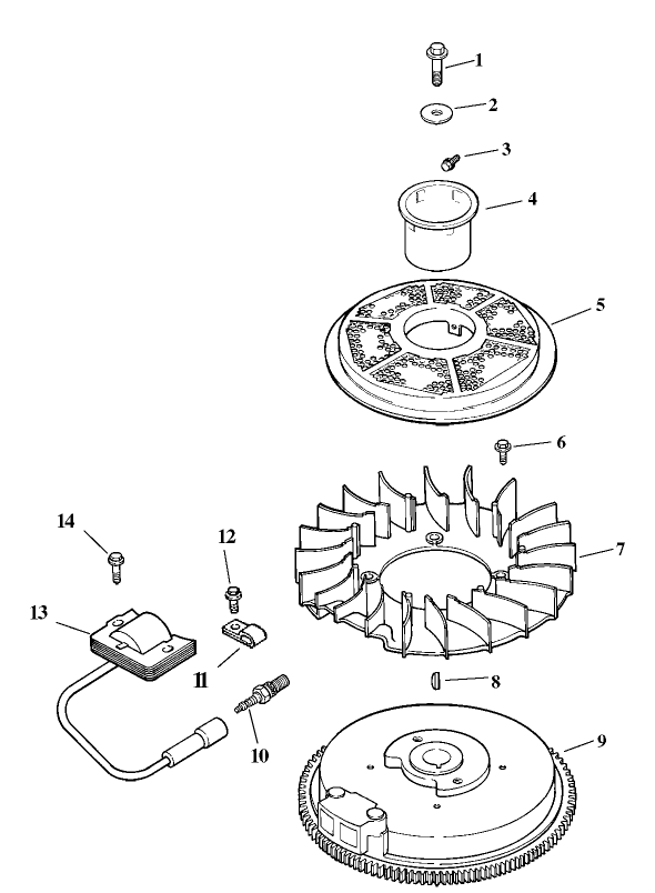 Ignition and Electrical Assembly Kohler Model CV15T 41608