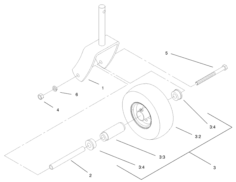 Caster and Wheel Assembly No 1 322154