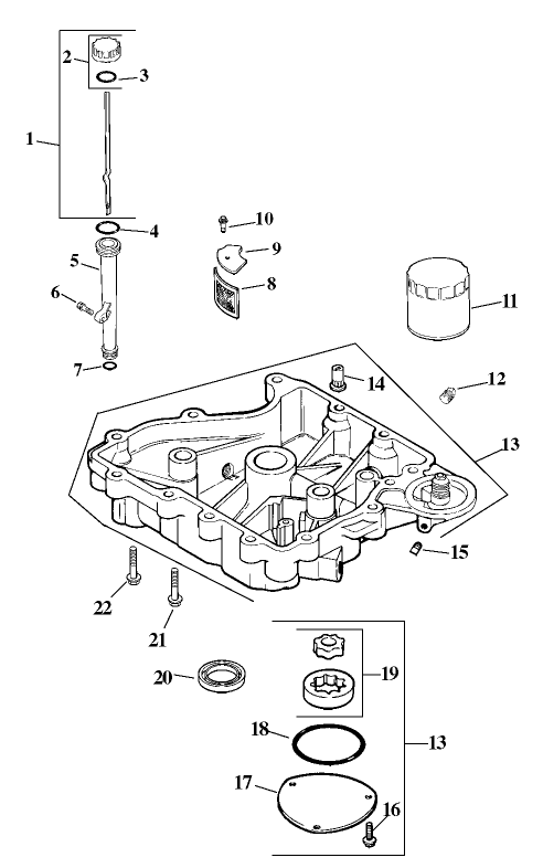 Oil Pan and Lubrication Assembly Kohler CV15T 41608