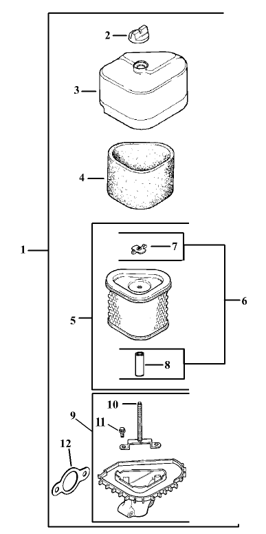 Air Cleaner Assembly Kohler CV15T 41608
