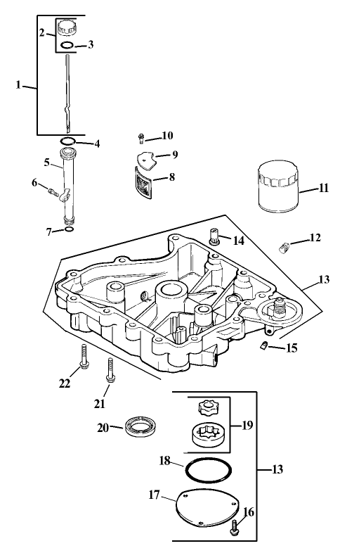 Oil Pan and Lubrication Assembly Kohler CV15T 41608.gif