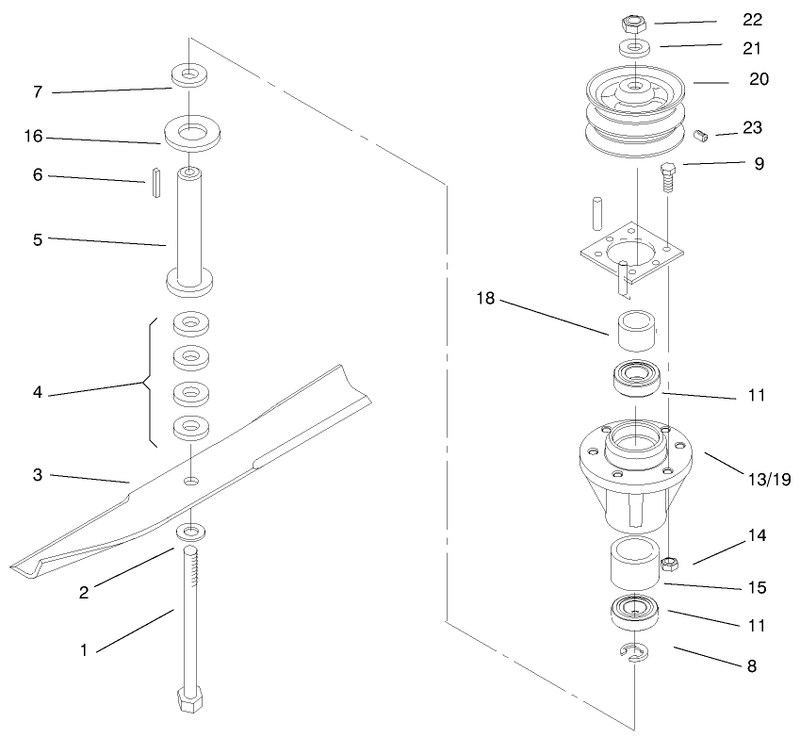 Center Spindles And Blade