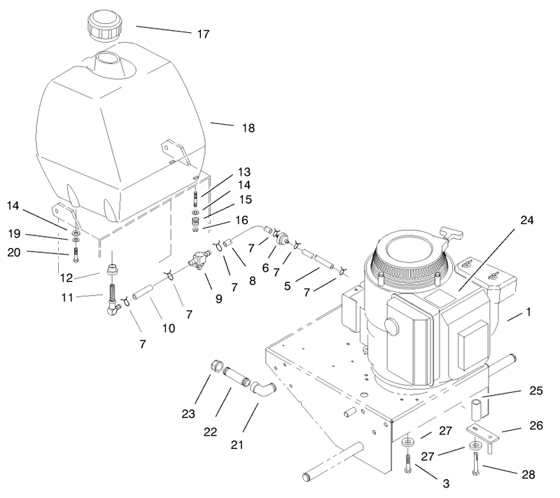 Engine and Fuel Tank
