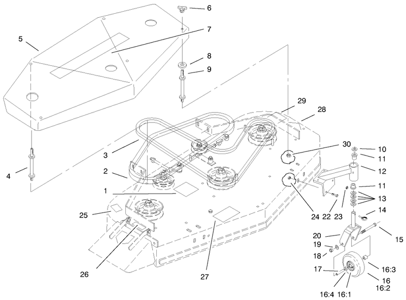 Deck Cover And Deck Drive Belts