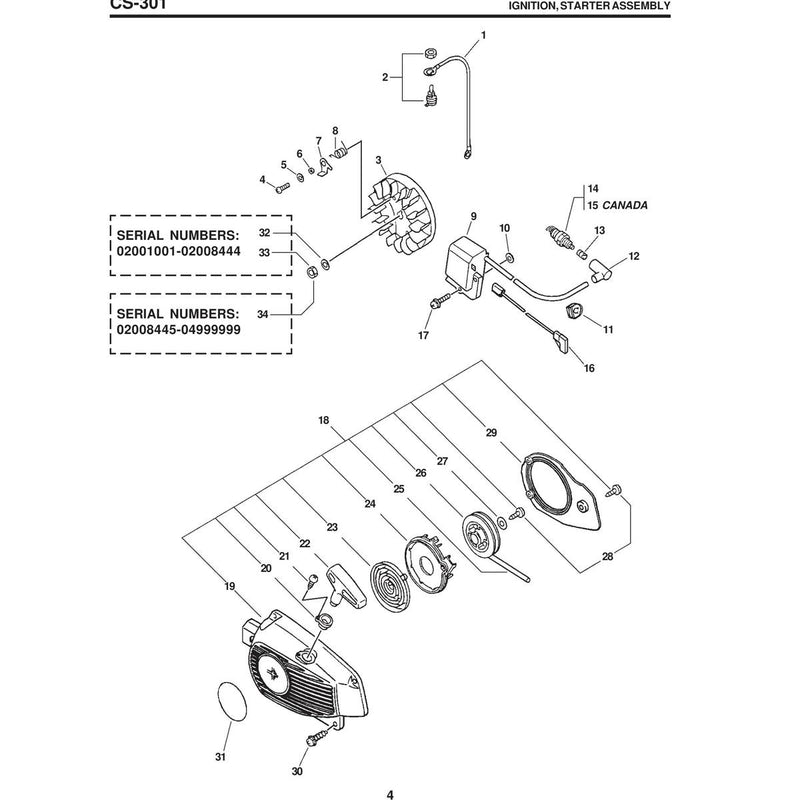 IGNITION, STARTER ASSEMBLY