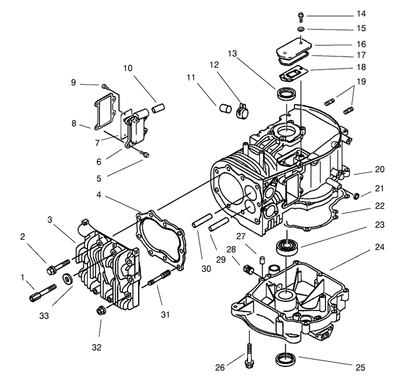 Crankcase Assembly Kawasaki Model Fb460v As38