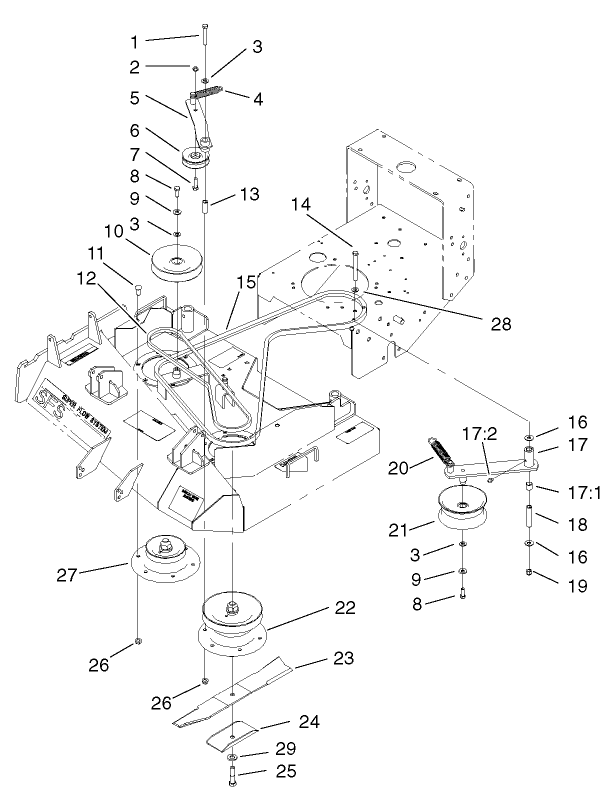 Spindles Pulleys And Belts Assembly