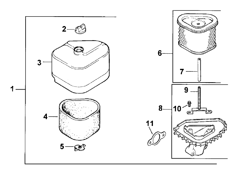 Air Cleaner Assembly kohler Cv13t Ps 21524