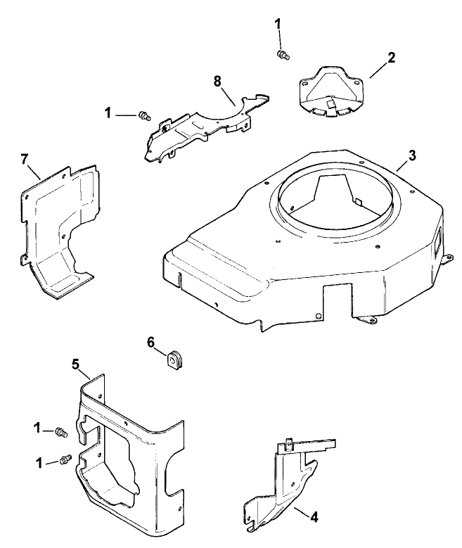 Blower Housing And Baffles kohler Cv13t Ps 21524