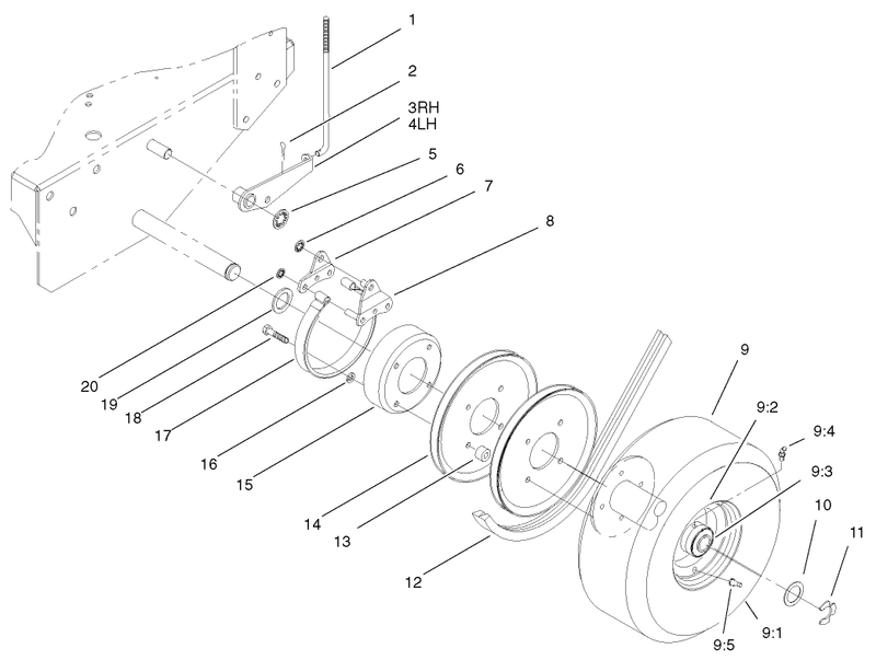 Brake Wheel Pulley And Wheel Assembly