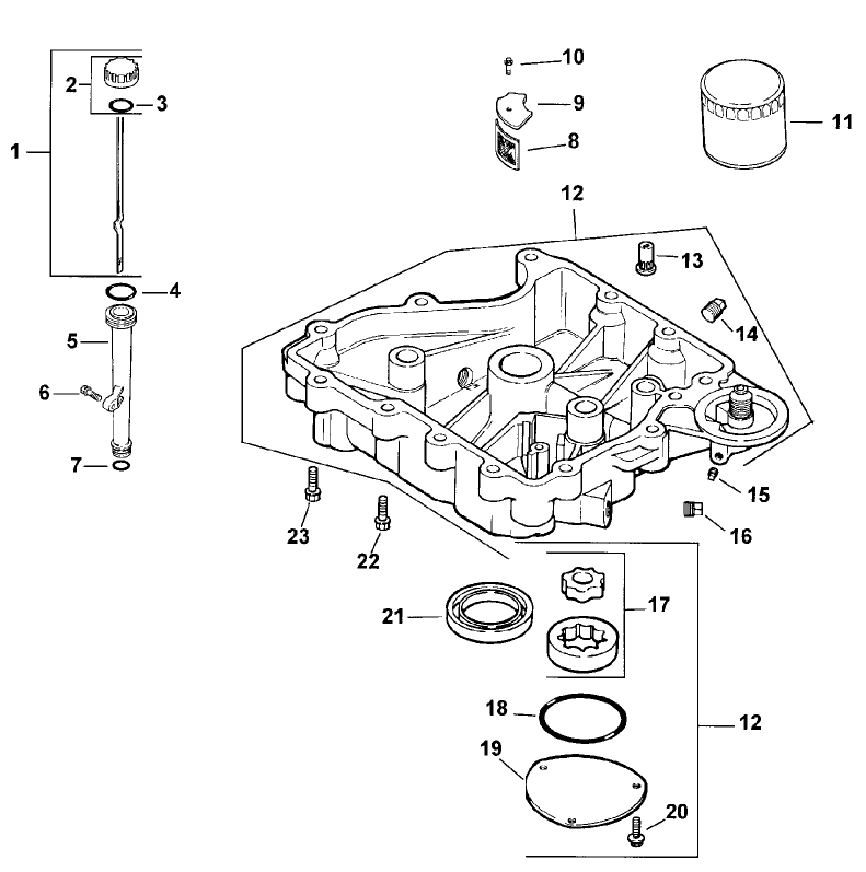Oil Panlubrication kohler Cv13t Ps 21524