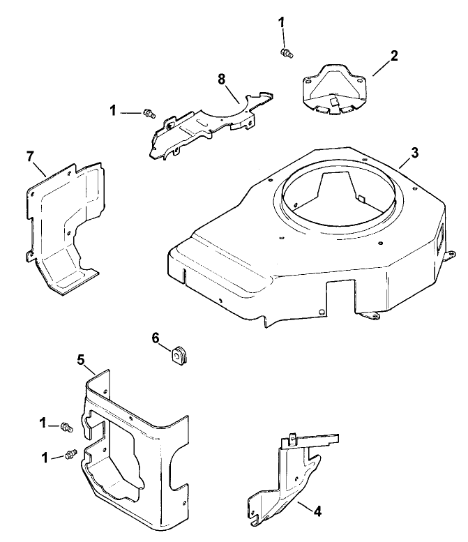 Blower Housing And Baffles Kohler CV13T PS 21524