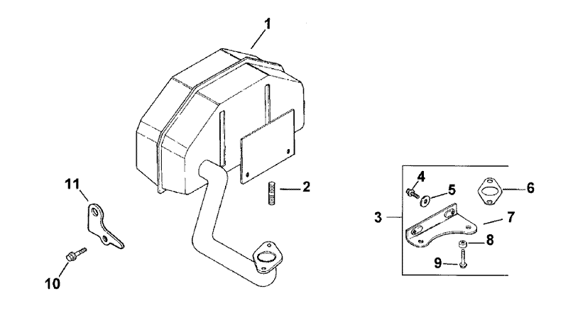 Exhaust Kohler CV13T PS 21524