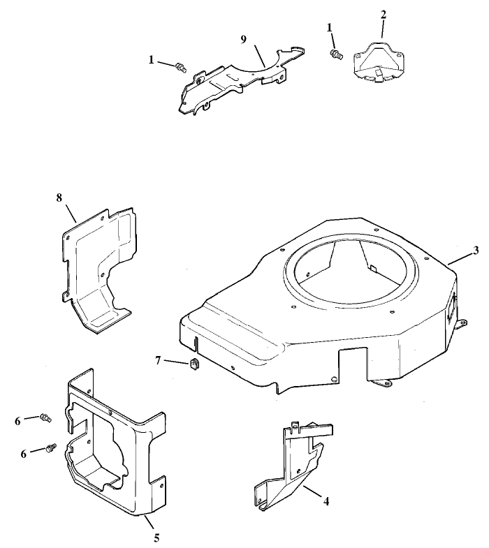 Blower Housing And Baffles Assembly Kohler Model Cv15t 41604