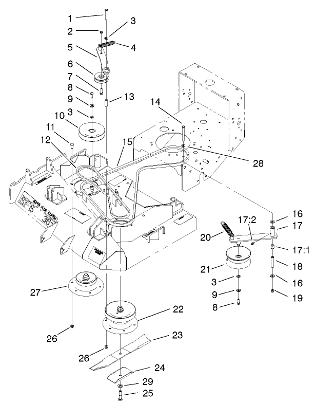 Spindles Pulleys And Belts Assembly