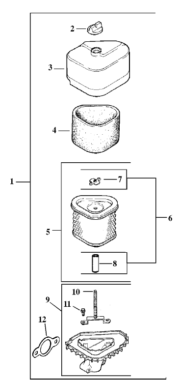 Air Cleaner Assembly Kohler Model Cv15t 41604