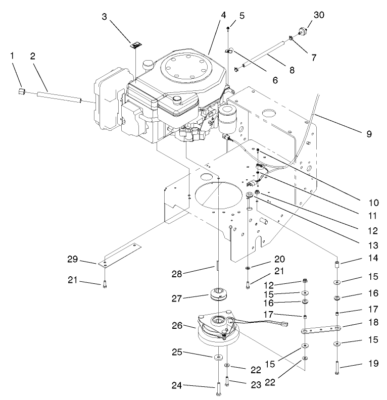 Engine And Clutch Assembly