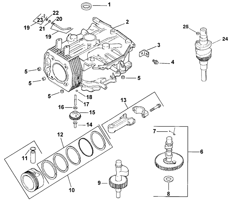 Crankcase Assembly Kohler Model Cv15t 41604