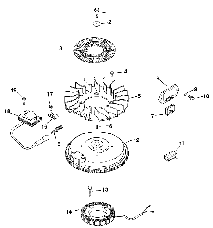 Ignition And Electrical Assembly Kohler Model Cv15t 41604