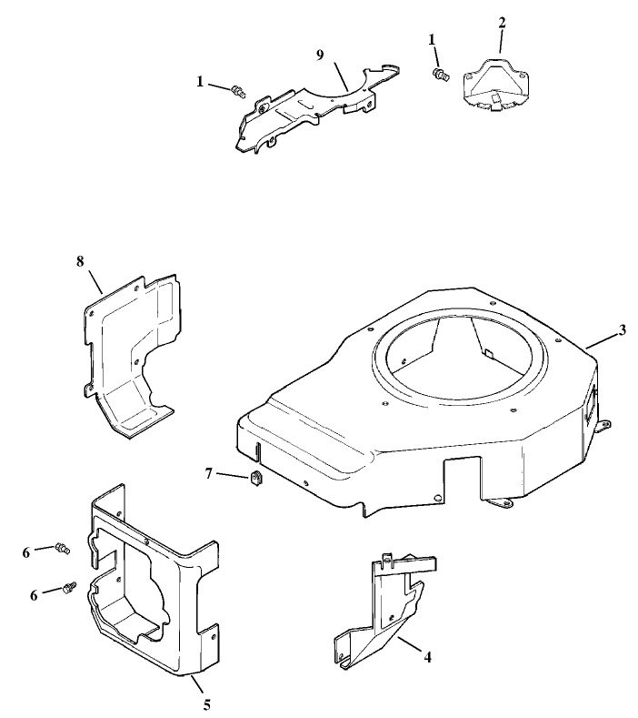 Blower Housing And Baffles Assembly Kohler Model Cv15t 41604