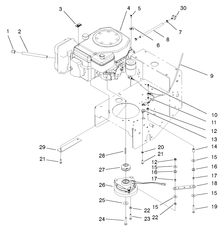 Engine And Clutch Assembly