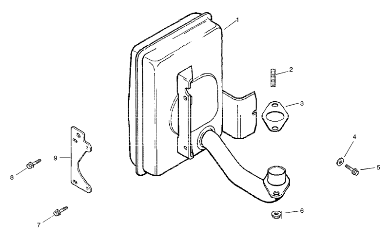 Exhaust Assembly Kohler Model CV15T 41604