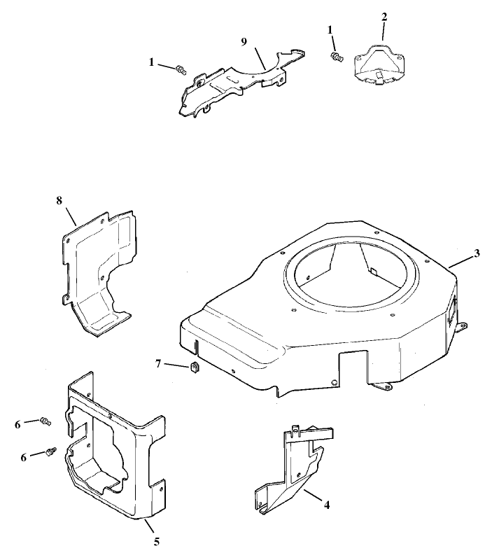 Blower Housing And Baffles Assembly Kohler Model Cv15t 41604