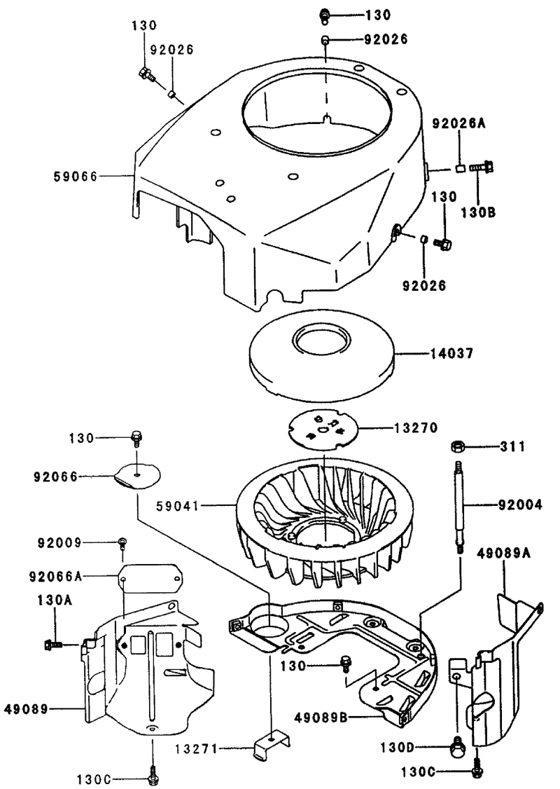 Cooling Equipment Assembly Kawasaki Fh451v As08