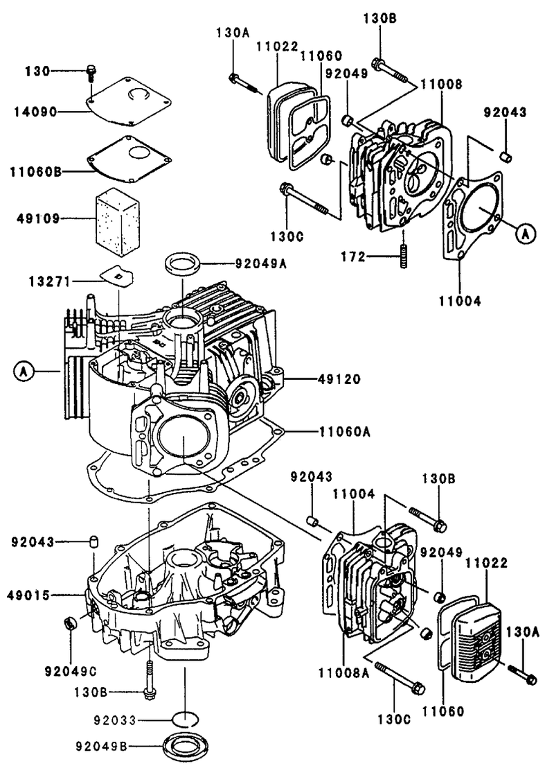 Cylindercrankcase Assembly Kawasaki Fh451v As08