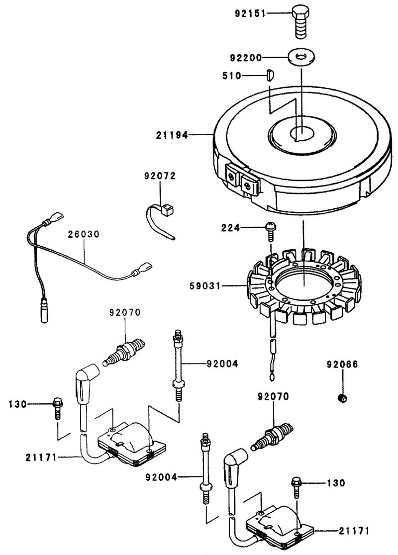 Electric Equipment Assembly Kawasaki Fh451v As08