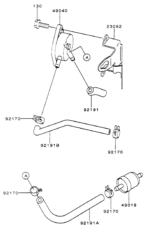 Fuel Tankfuel Valve Assembly Kawasaki Fh451v As08