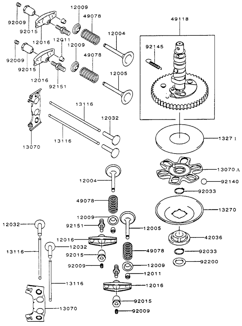 Valvecamshaft Assembly Kawasaki Fh451v As08