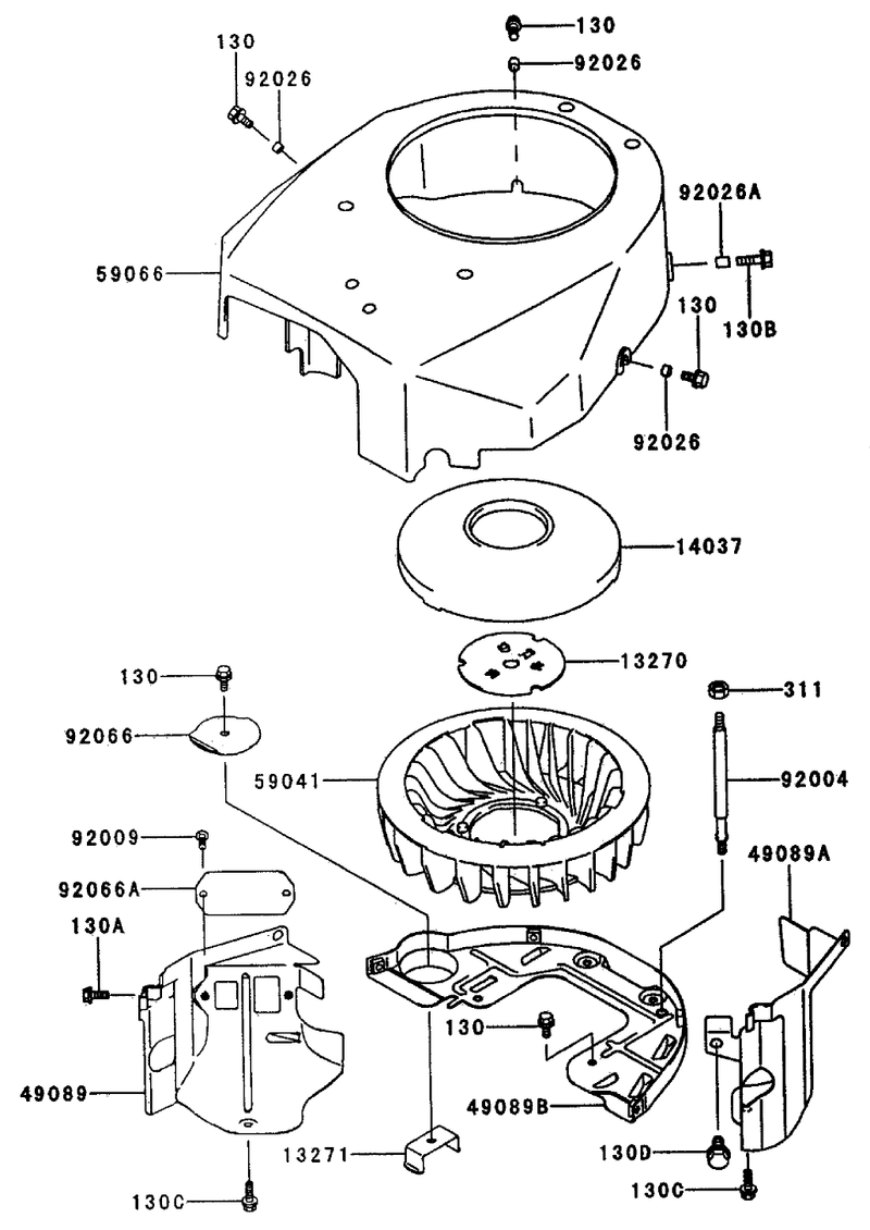Cooling Equipment Assembly Kawasaki Fh451v As08