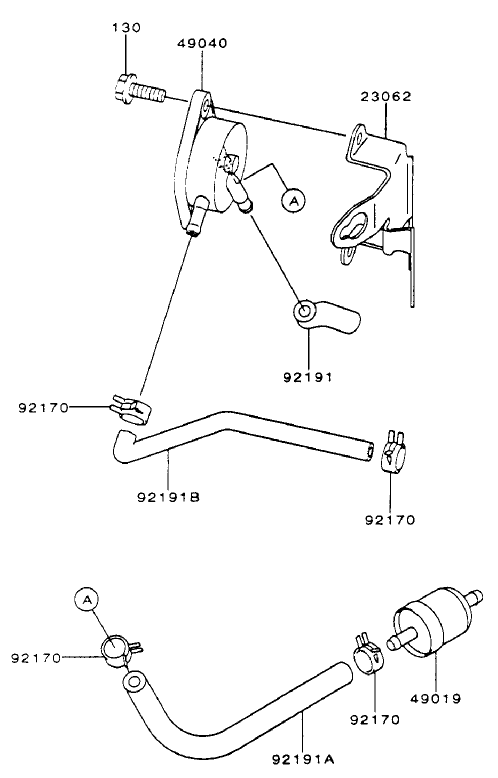 Fuel Tankfuel Valve Assembly Kawasaki Fh451v As08