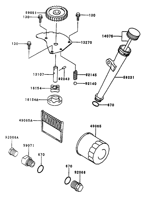Lubrication Equipment Assembly Kawasaki Fh451v As08