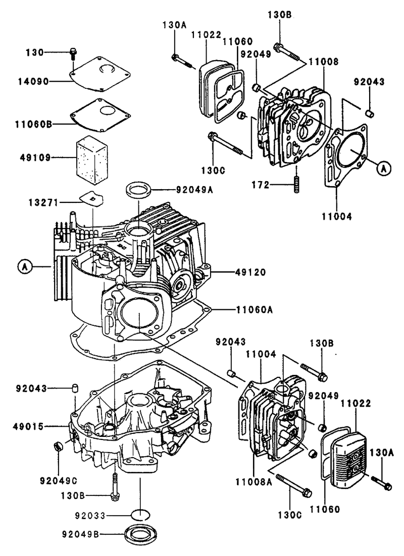 Cylindercrankcase Assembly Kawasaki Fh451v As08