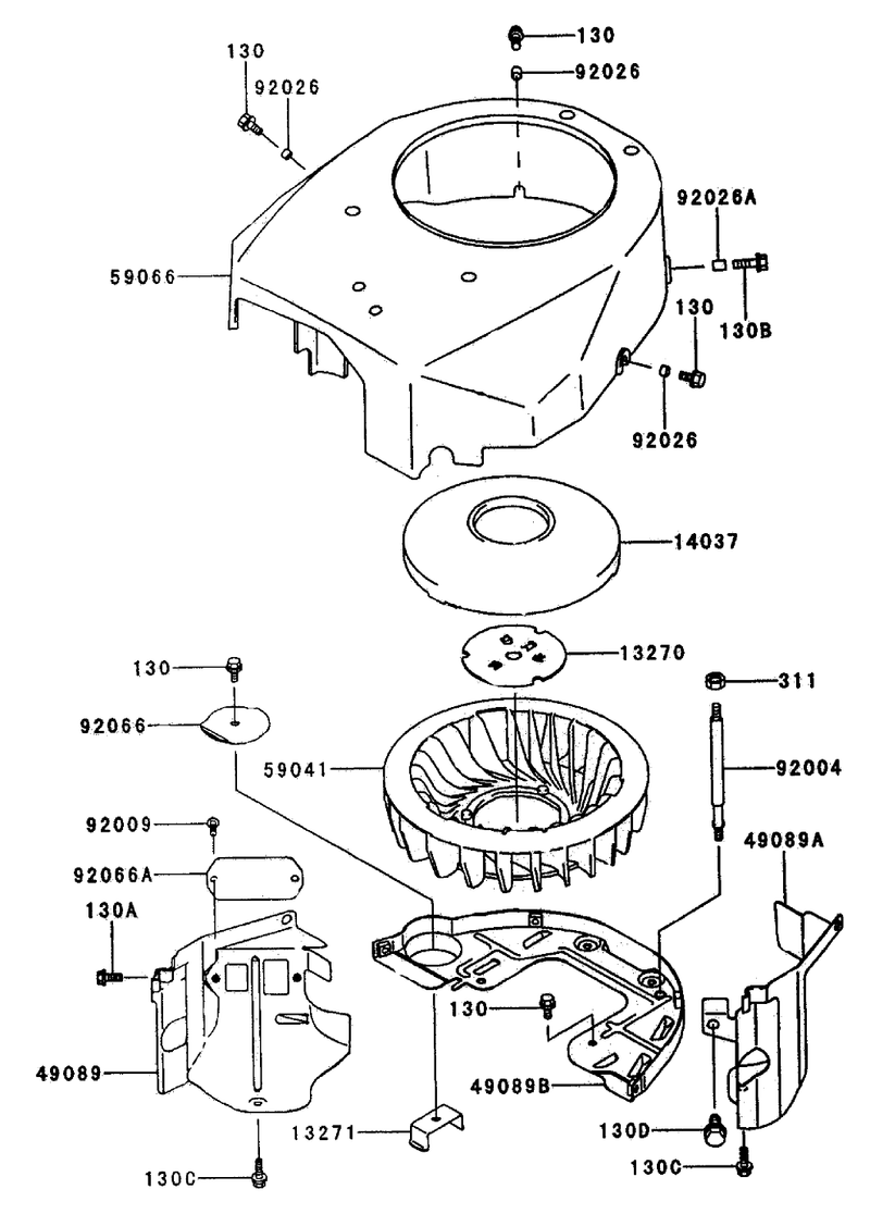 Cooling Equipment Assembly Kawasaki Fh500v As25