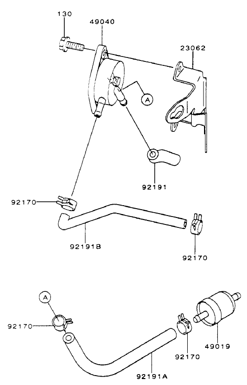 Fuel Tankfuel Valve Assembly Kawasaki Fh500v As25