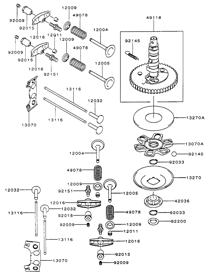 Valvecamshaft Assembly Kawasaki Fh500v As25