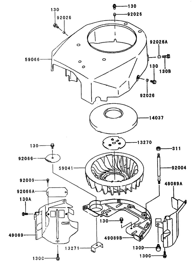 Cooling Equipment Assembly Kawasaki FH500V AS25