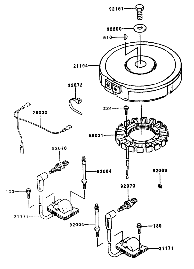 Electric Equipment Assembly Kawasaki FH500V AS25
