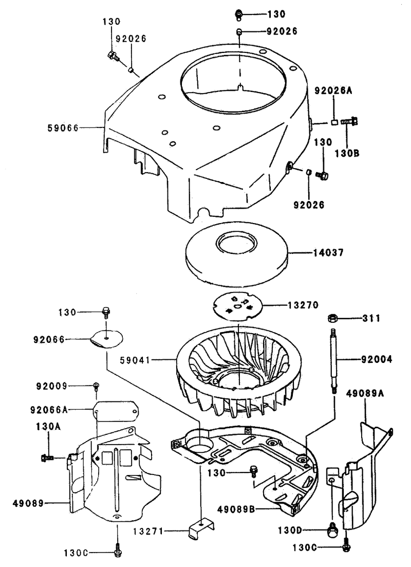 Cooling Equipment Assembly Kawasaki Fh500v As25