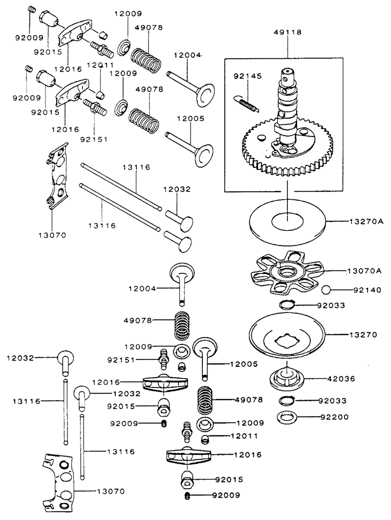 Valvecamshaft Assembly Kawasaki Fh500v As25