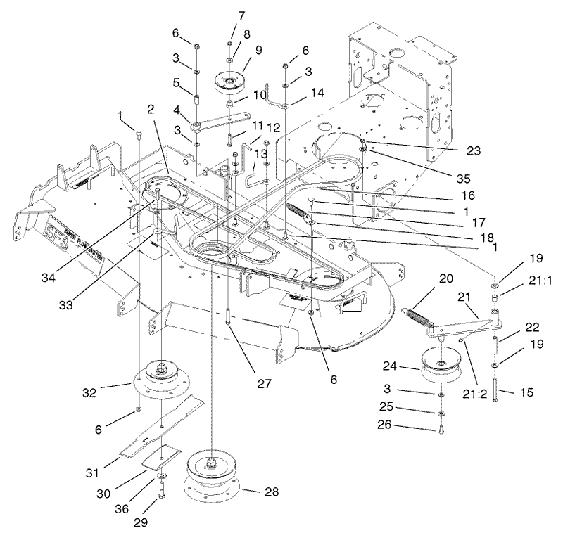 Spindle Idler Pulley and Belt Assembly